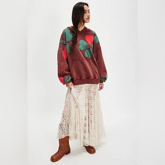 We The Free It's A Vibe Flowers Hoodie Size M NWT - Picture 3 of 4